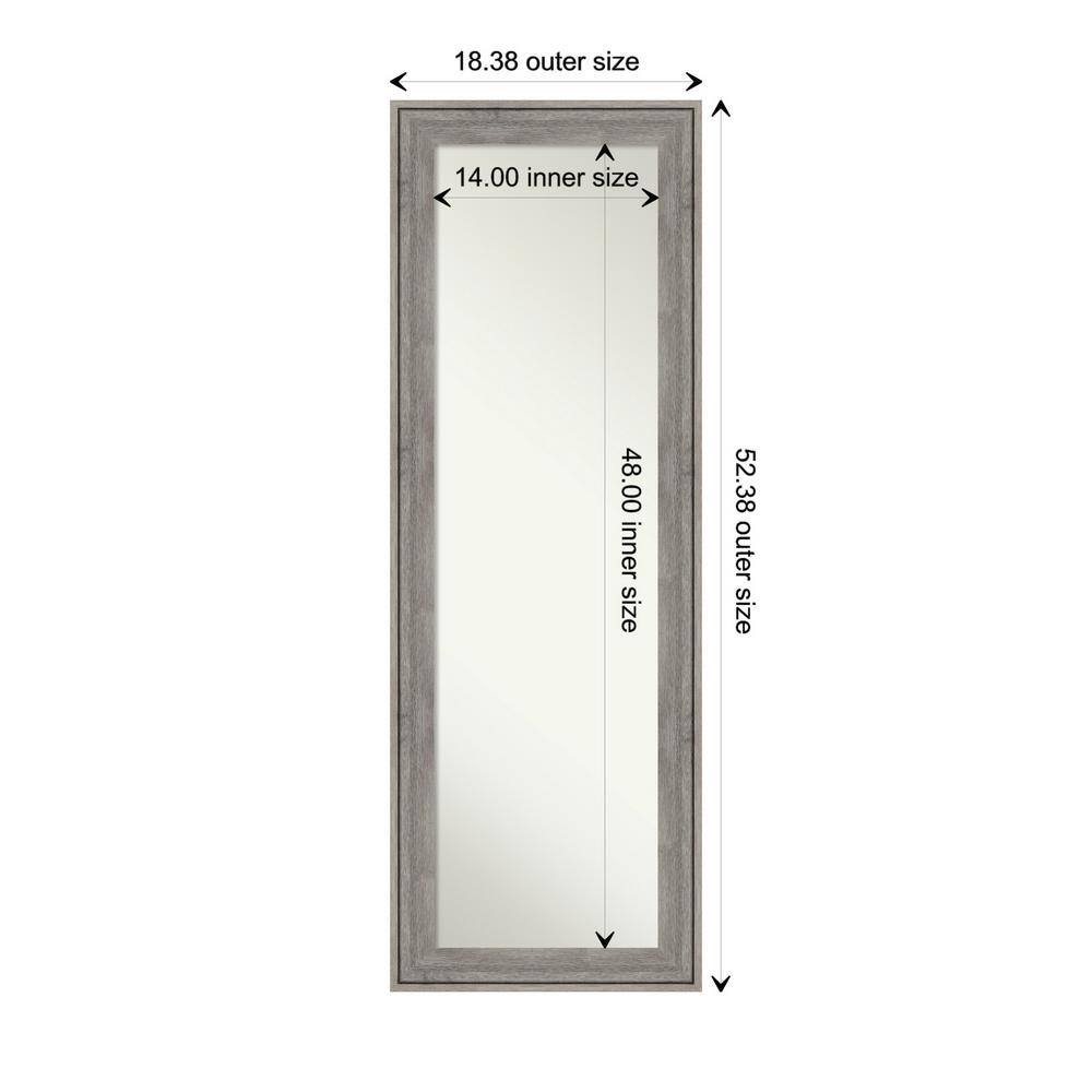 Regis Gray-Washed Distressed Wood Full Length Mirror