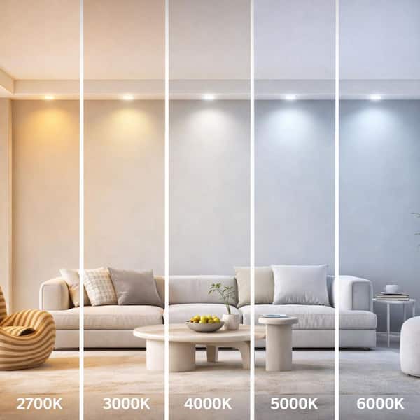 J&H LED 5/6 in. Can Light 5-Color Selectable Dimmable Remodel