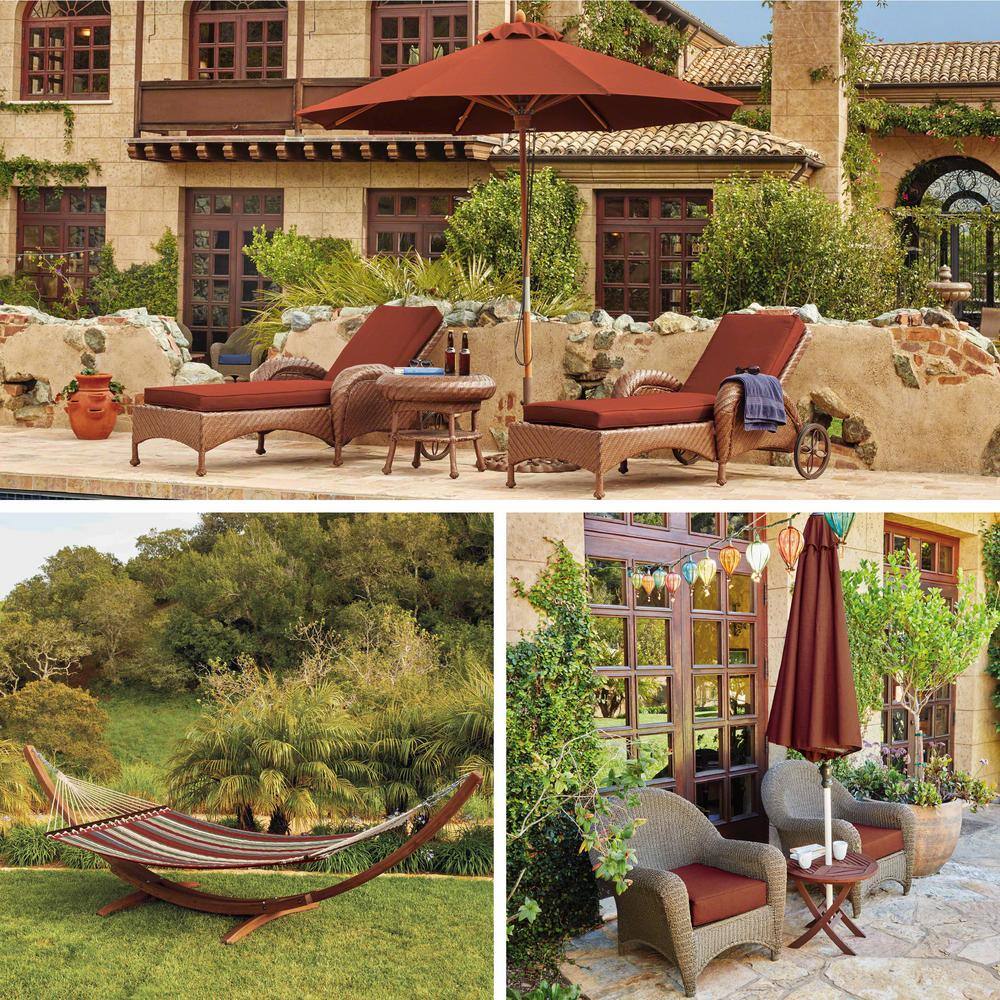 Heather Henna Red FadeSafe 23" Patio Cushion Slipcover