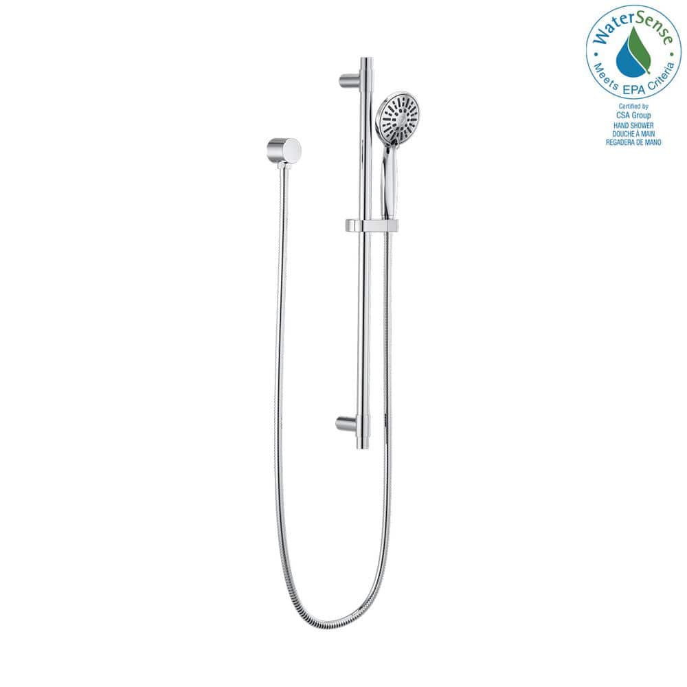 Chrome Slide Bar Handheld Shower with Hose