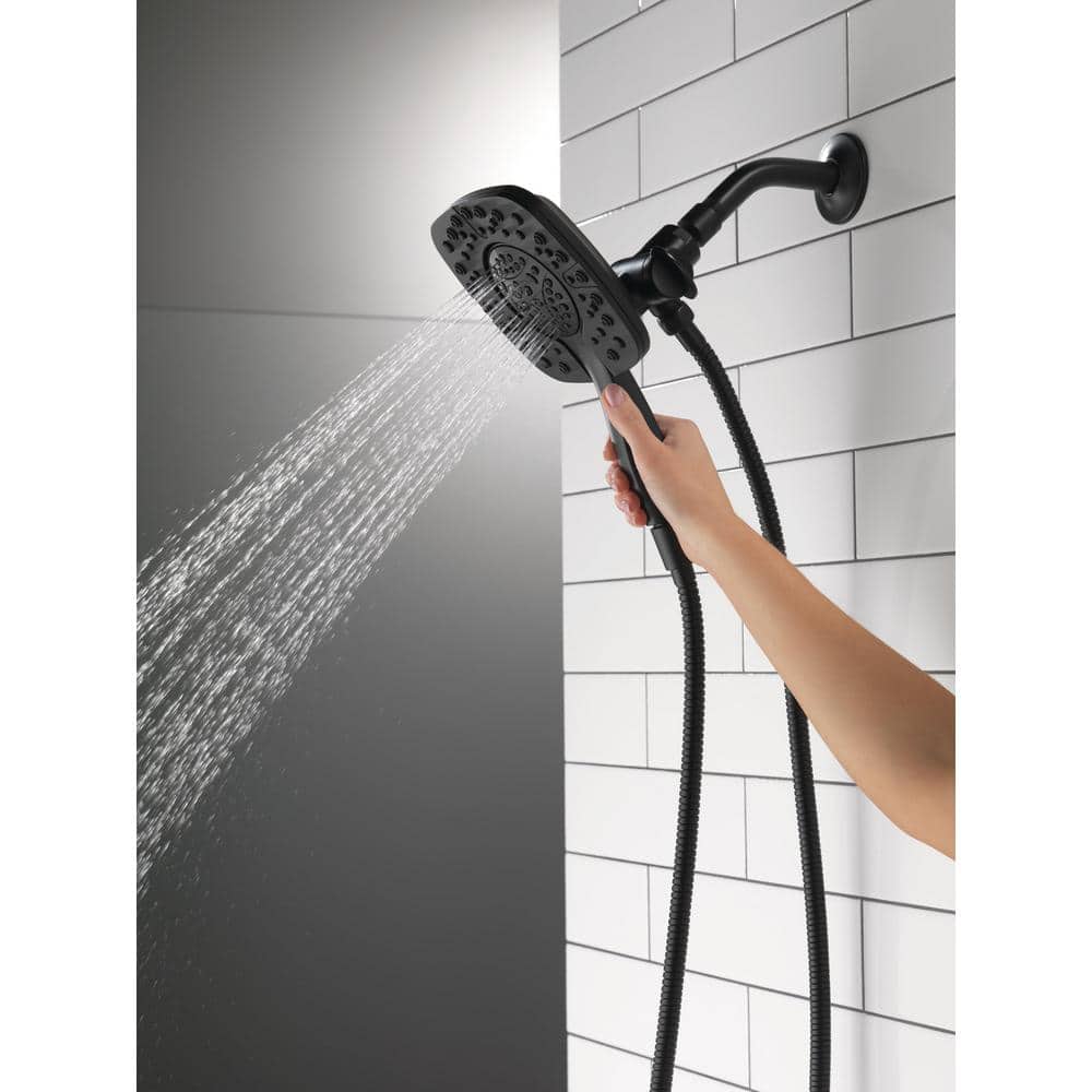 Matte Black Dual Shower Head with Handheld Spray