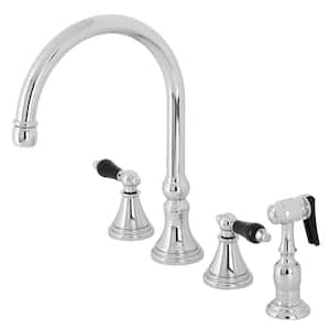 Duchess 2-Handle Kitchen Faucet with Side Sprayer in Polished Chrome