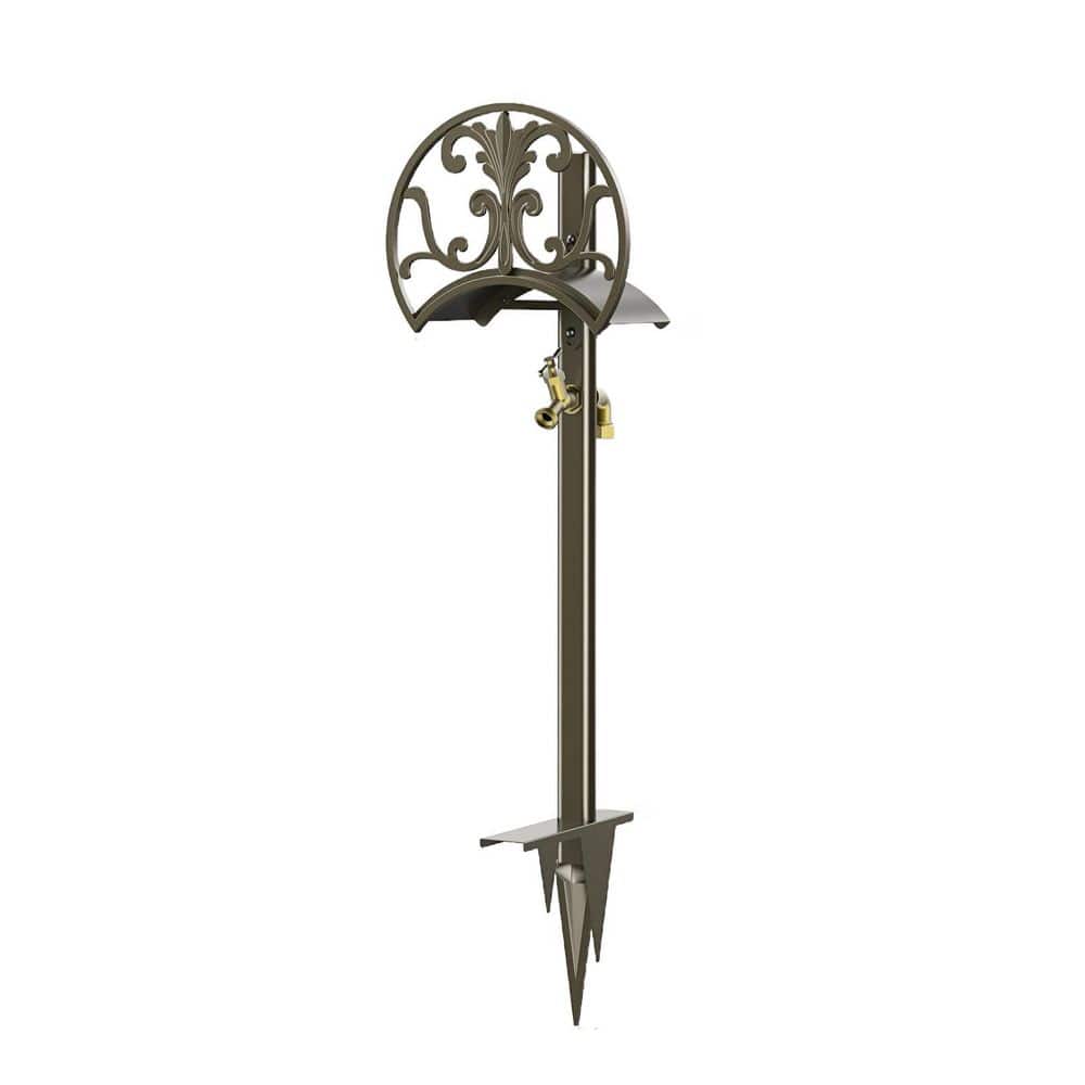 Heavy Duty Garden Hose Stand with Brass Faucet, Metal Water Hose Holder Holds 150 ft. Hose price history on PriceWatchPro