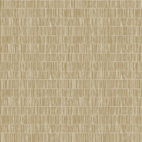 Unbranded Zen Collection Gold Bamboo Screen Stripe Sheen Finish Non-Pasted Non-Woven Wallpaper Sample