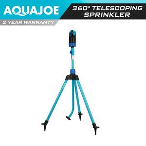 Aqua Joe AJ-OMS20-BRS 4973 Sq Ft Irrigatore d'oscillazione Turbo a larghezza variabile, 6 ugelli di spruzzo commutabili