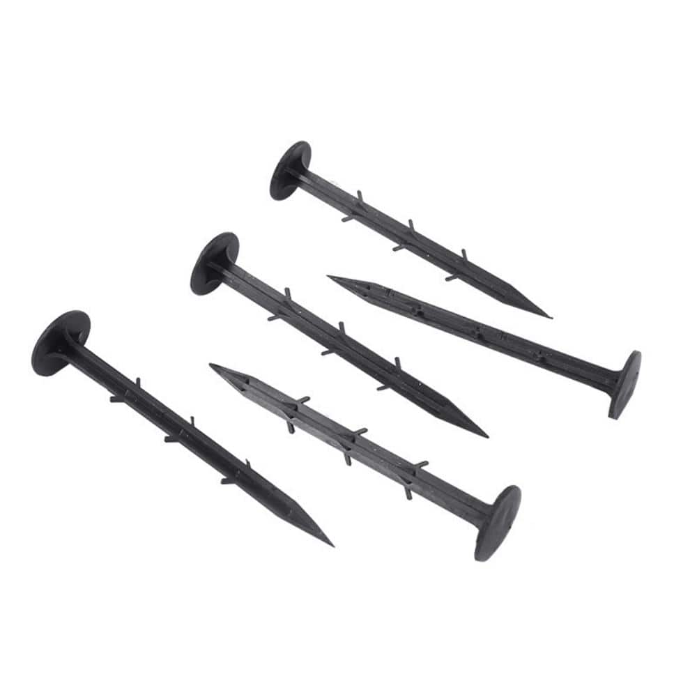 Agfabric 8 in. H Black Plastic Garden Stakes Landscape Staples Sturdy