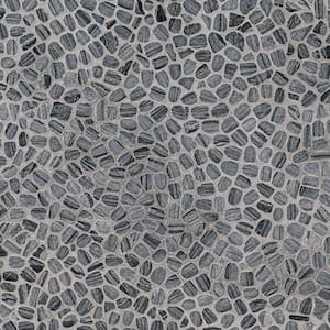 Henley Pebble 12 in. x 12 in. x 10mm Tumbled Marble Mosaic Floor and Wall Tile (1 sq. ft. / Each)
