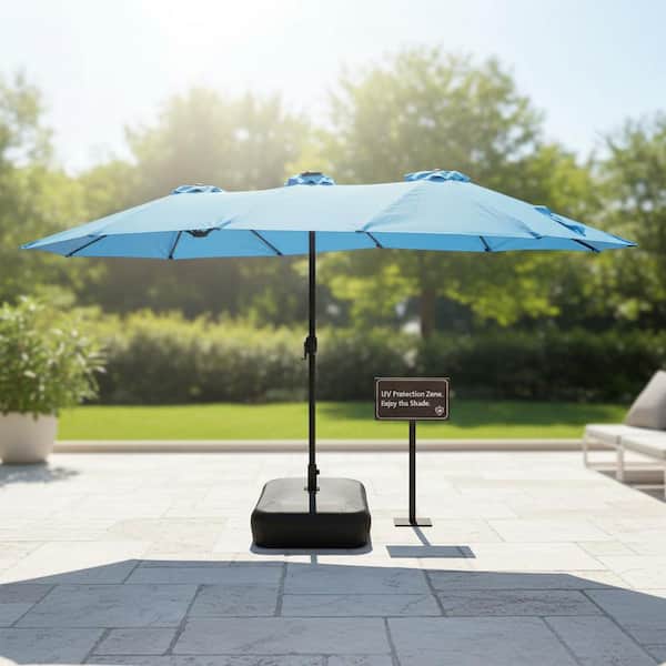 cantilever offset patio umbrella solar led 10 ft. Outdoor Patio Umbrella  Solar LED Offset Hanging Parasol, 1.89 in.  Shaft, for Backyard, Pool, Garden, Dark Blue DN-W640P234516