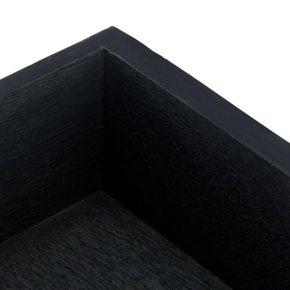 Riviera Elegance Black Wood and Metal Console Table with Storage