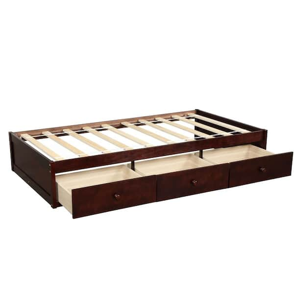 Storage Platform Bed Glory Furniture Color: Cherry, Size: Twin