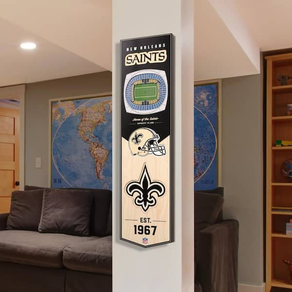 13” New Orleans Saints Jumbo Metal Distressed Bottle Cap Wall Sign – Limited Edition FOCO Saints Sign – Show Your NFL and Team Spirit with