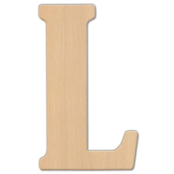 Jeff McWilliams Designs 23 in. Oversized Unfinished Wood Letter (L ...
