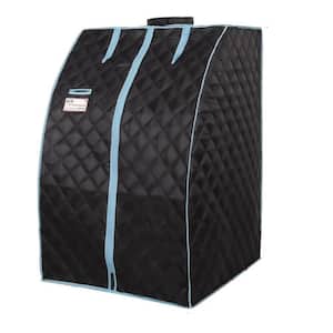 1-Person Half Body Black Infrared Sauna Tent for Spa Detox at Home Foldable Tent Easy to Install with FCC Certification