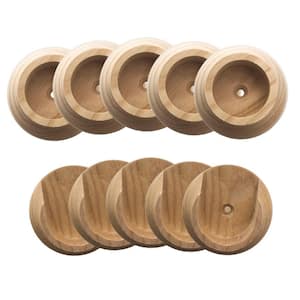 1-3/8 in. Natural Wood Closet Pole Socket (5-Pack)