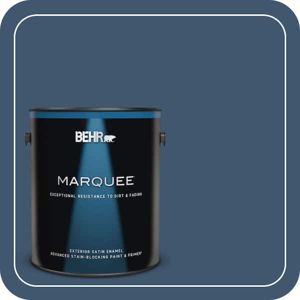 BEHR MARQUEE 1 gal. #ECC-16-3 Inlet Harbor Satin Enamel Exterior Paint & Primer