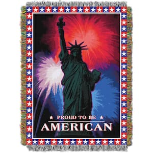 July Fourth Lic Holiday Tapestry Throw