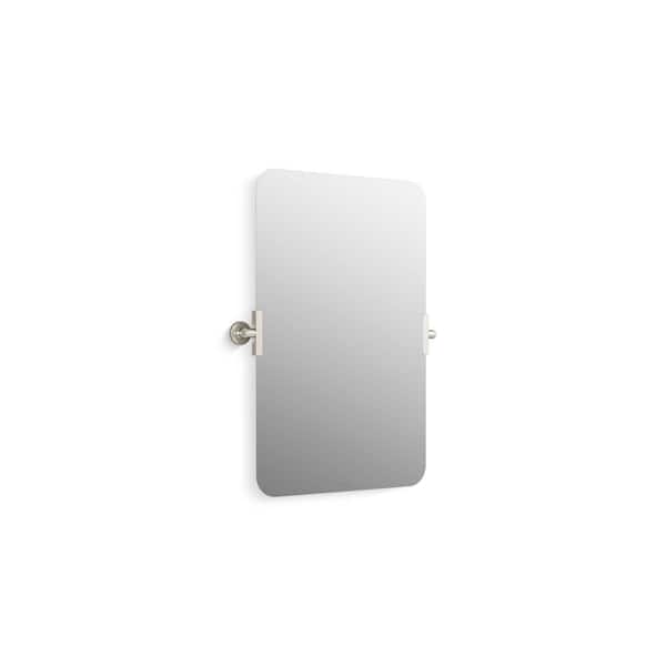 KOHLER Castia By Studio McGee 29.5 in. H x 22.8 in. W Rectangular Framed Wall Mount Bathroom Vanity Mirror in Brushed Nickel