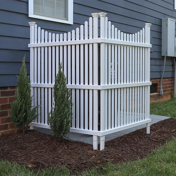 4 ft. H x 3 ft. W White Vinyl Privacy Screen (2-Pack) 4 ft. H x 3 ft. W White Vinyl Privacy Screen (2-Pack)