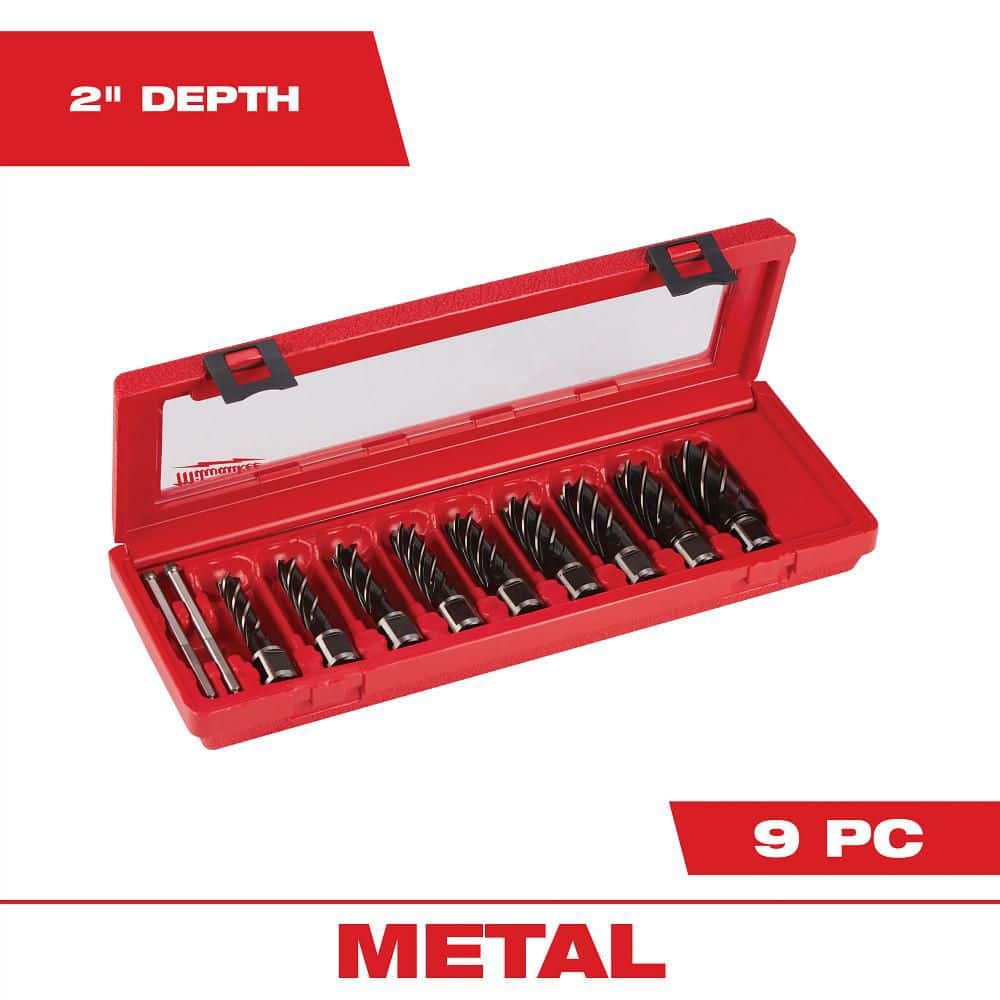 High Speed Steel Annular Cutter Kit With 3/4 in. Weldon Shank(9-Piece) price history on PriceWatchPro