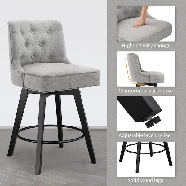 Oil rubbed bronze adjustable online upholstered swivel bar stool