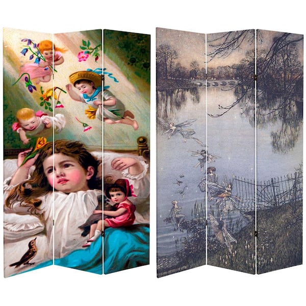 Oriental Furniture 6 ft. Printed 3-Panel Room Divider