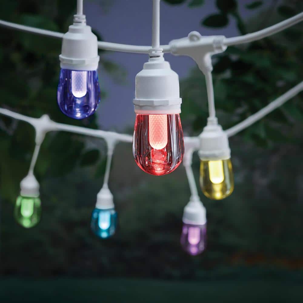 Smart White 24-Light 48 ft. Indoor/Outdoor Plug-in Integrated LED RGBW String Light with Party Mode Powered by Hubspace price history on PriceWatchPro