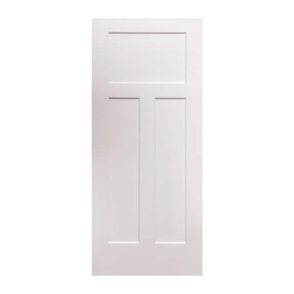 Colonial Elegance 37 in. x 84 in. Mission Primed White MDF Barn Door Kit