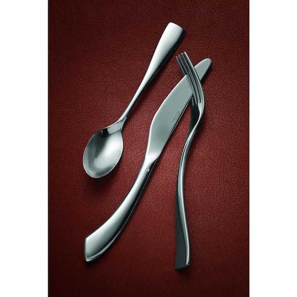 Bon Chef S1203 Stainless Steel 18/8 Reflections Soup/Dessert Spoon,  7-27/64 Length (Pack of 12)
