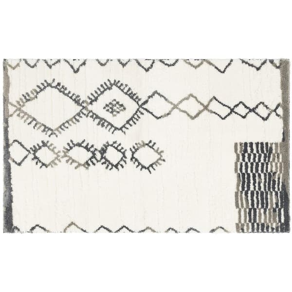 Mohawk Ensuite Cotton Border Taupe Bath Rug 24x40