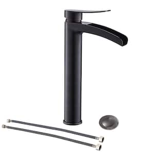 Waterfall Single Handle Oil Rubbed Bronze Bathroom Faucet for Vessel Sink