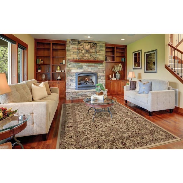 Ankara Mahal Ivory 5 ft. x 7 ft. Area Rug