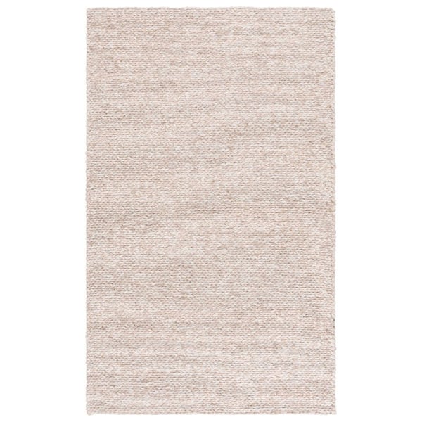 Natura 4 ft. x 6 ft. Beige/Taupe Solid Marle Area Rug