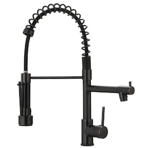 Single Handle High Arc Pull Out Sprayer Kitchen Faucet in Oil-Rubbed Bronze