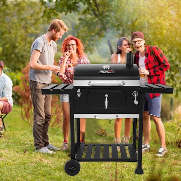 Grillz Charcoal BBQ Smoker Drill Outdoor Camping Patio Barbeque Steel Oven  - Fast Metal Roofs