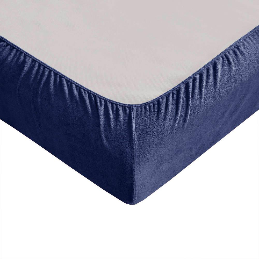 Navy Full Micro Fleece Sheet Set with Pillowcases