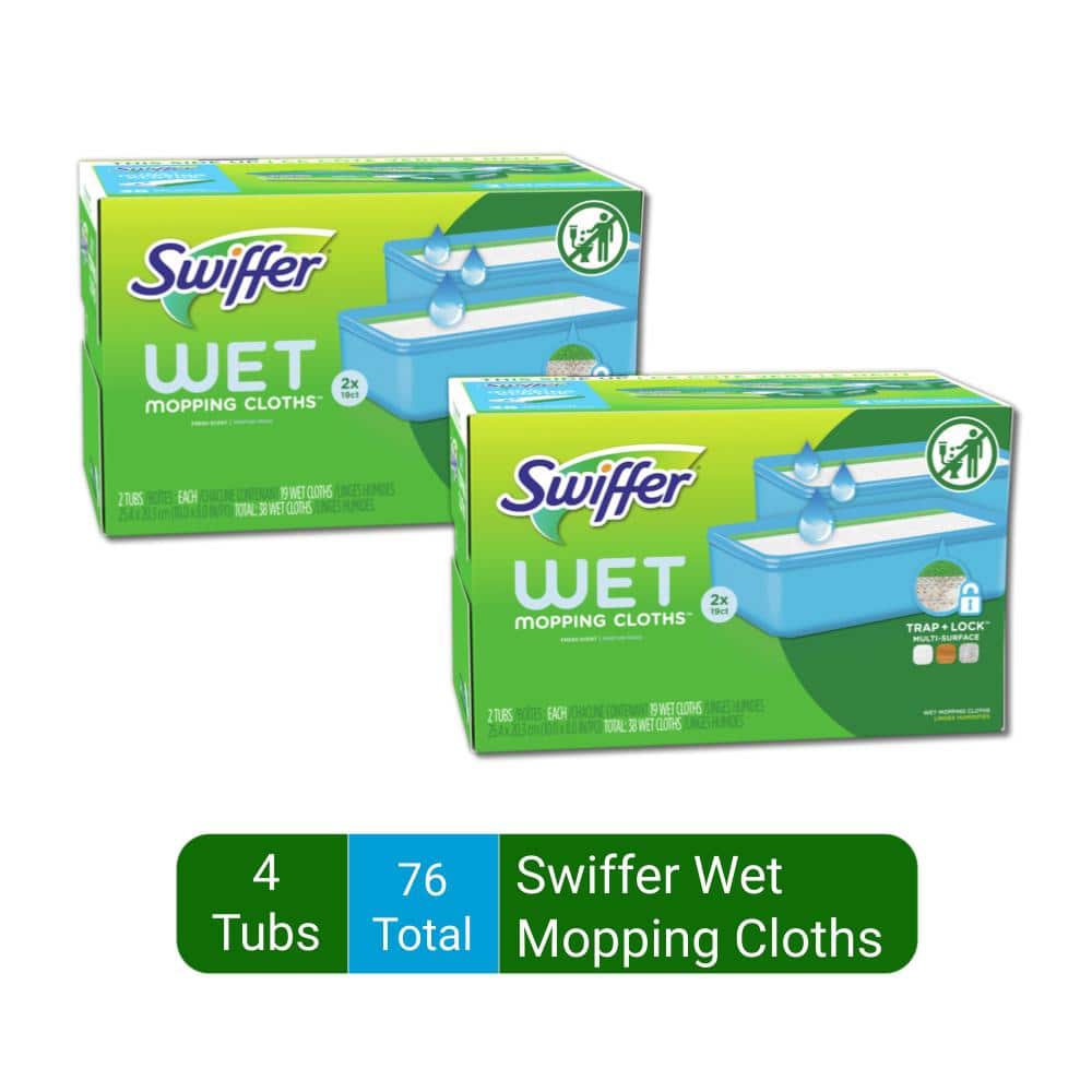 Swiffer (1) Microfiber Spray Mop 5 Refill + (2) 42 oz. Fresh Scent Floor  Cleaner (2-PK) + (2) Cleaning Pad (24-CNT) Bundle 078557164800 - The Home