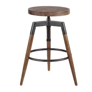 Frazier 29.5 in. Brown Metal Counter Stool with adjustable height