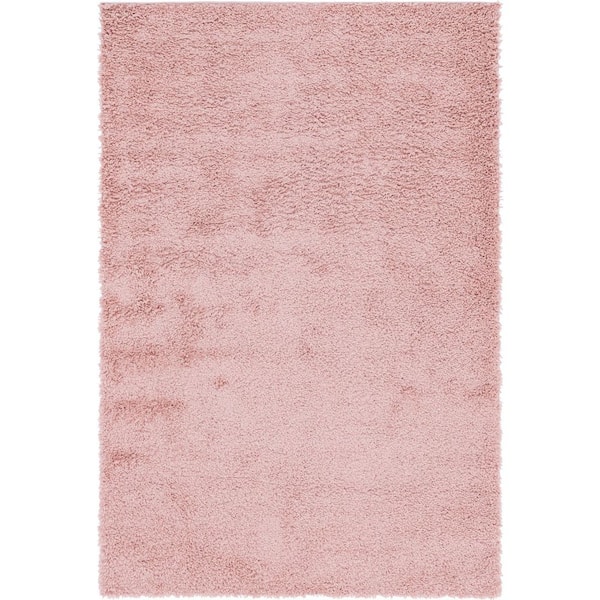 Unique Loom Davos Shag Dusty Rose Pink 6 ft. x 9 ft. Area Rug