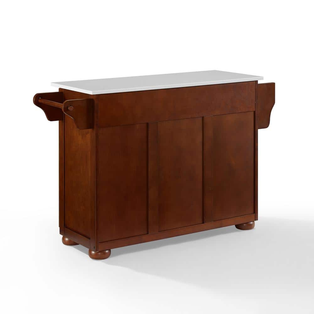 Eleanor Mahogany and White Granite Top Kitchen Island