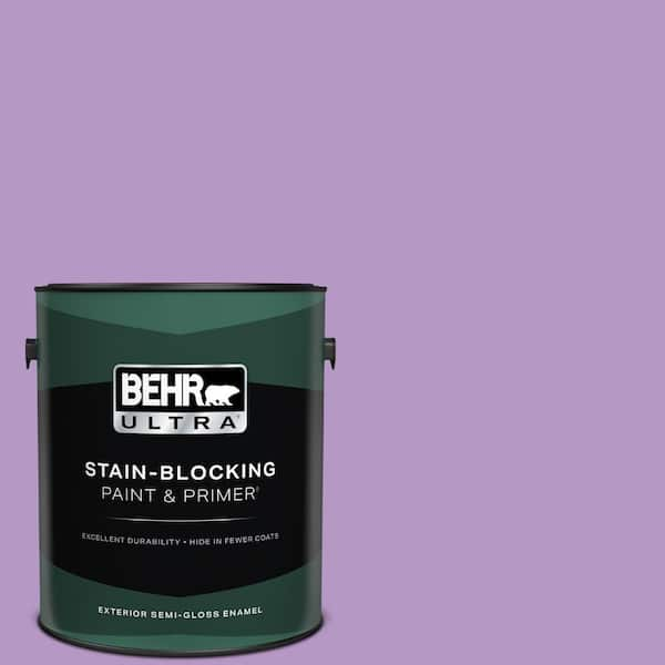 BEHR ULTRA 1 gal. #660B-5 Atlantic Tulip Semi-Gloss Enamel Exterior Paint & Primer