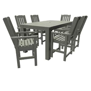 Glennville 7-Pieces Recycled Plastic Outdoor Counter Dining Set