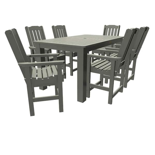 Unbranded Glennville 7-Pieces Recycled Plastic Outdoor Counter Dining Set