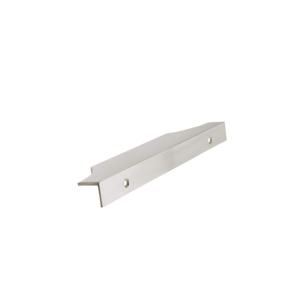 Brushed Nickel Modern Cabinet Edge Pull with Mounting Hardware