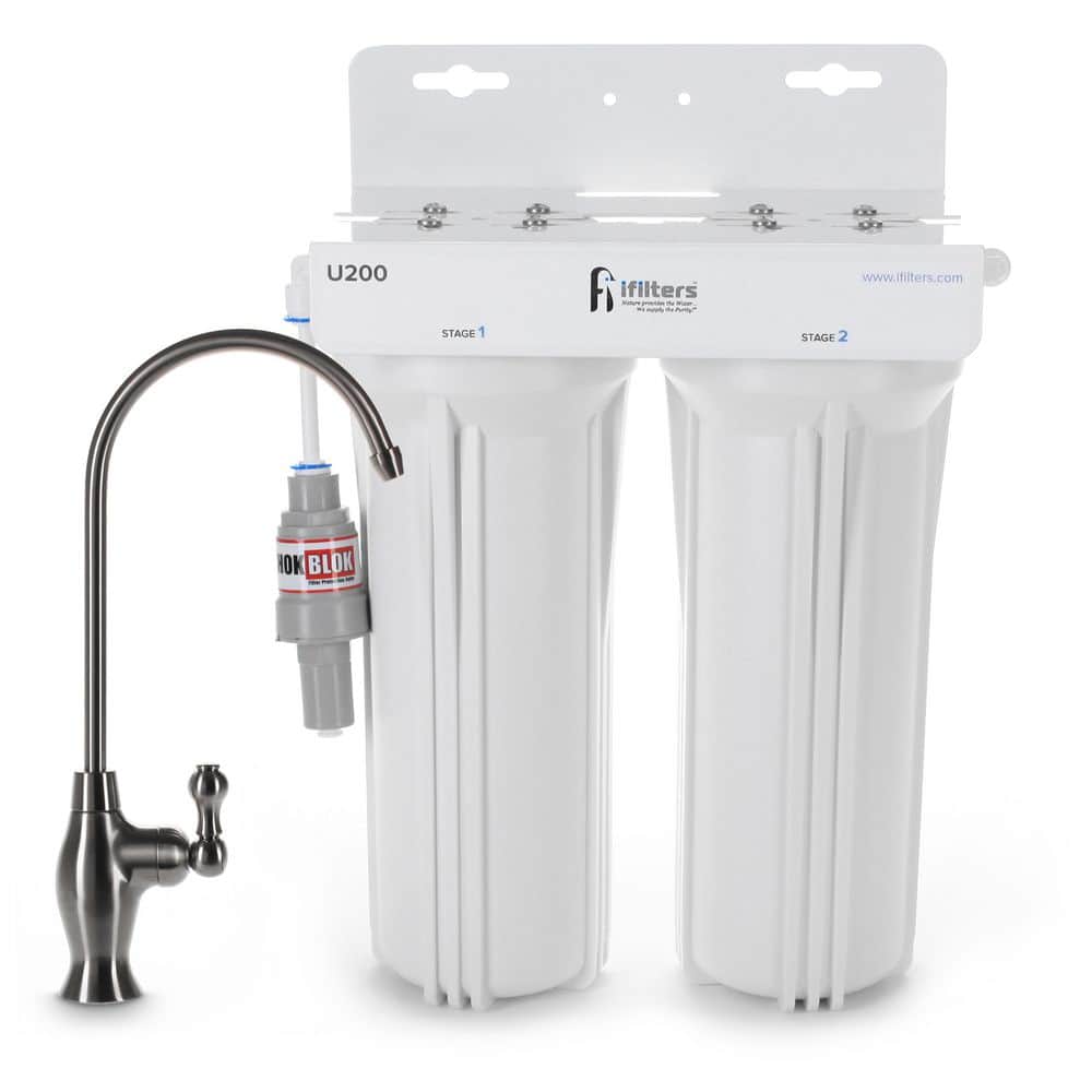 Premium Drinking Water Filtration System 2 Stage with Designer Faucet and Protection Valve price history on PriceWatchPro