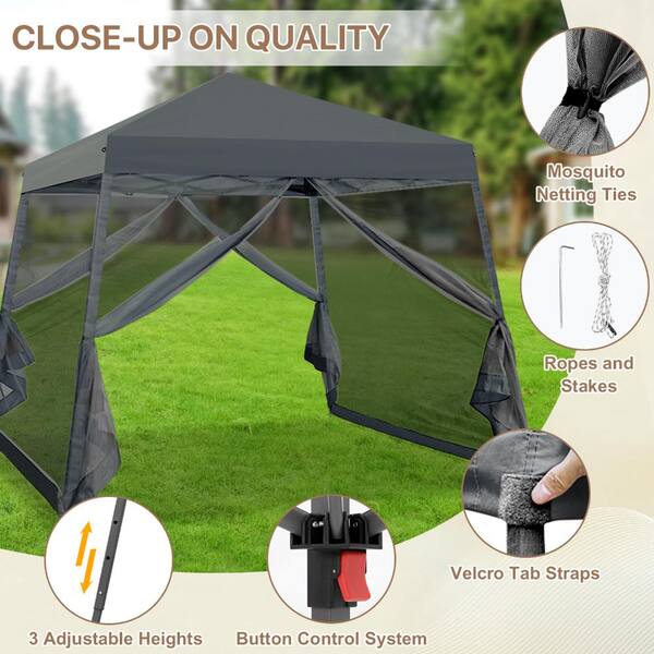 Shade Graphix 10 ft. x 10 ft. Pop-up Gazebo Slant-Leg Gazebo Tent