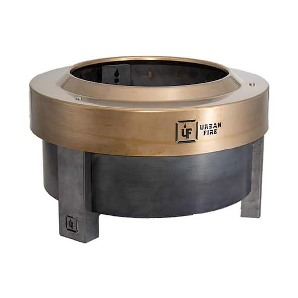 URBAN FIRE Hearth 13 in. H Graphite Edition Steel Fire Pit with Smokeless Technology