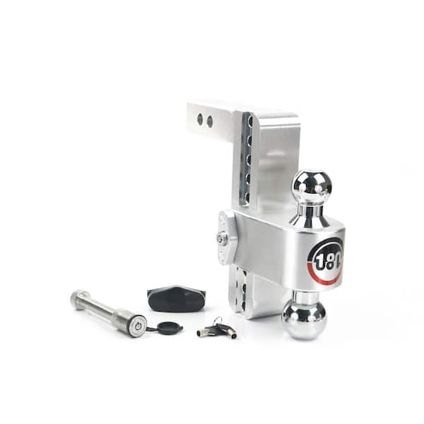 Weigh Safe 180 Hitch - 8" Adjustable Trailer Hitch for 2" Receiver w/ Chrome Plated Balls & 2 pc Keyed Alike Lock Set
