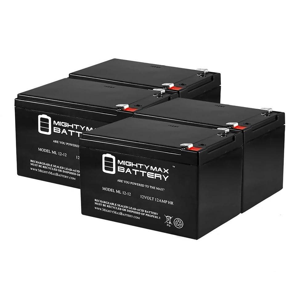 ML12-12 - 12V 12AH F2 Ebike Electric Scooter Boreem Battery - 4 Pack price history on PriceWatchPro