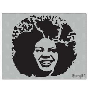Afro Girl Stencil