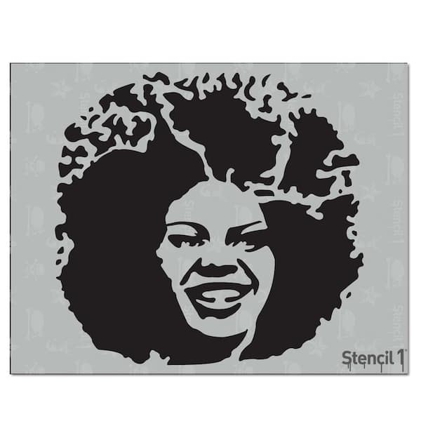 Stencil1 Afro Girl Stencil